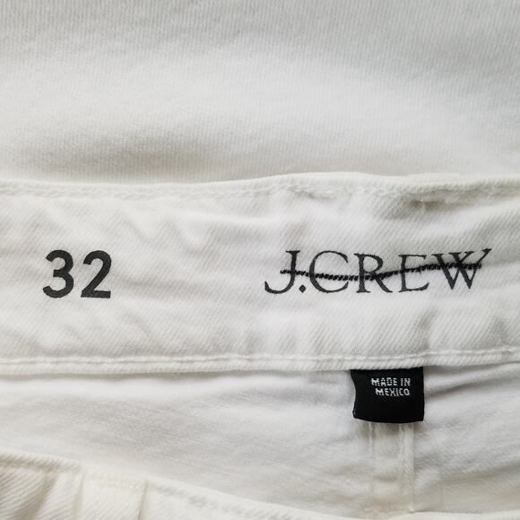 J. Crew‎ Curvy Slim Wide Leg Jeans Size 32 White Denim Cropped NWT $148 BX828 - Picture 4 of 7